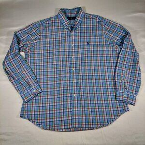 polo ralph lauren men shirt plaid regular fit XL